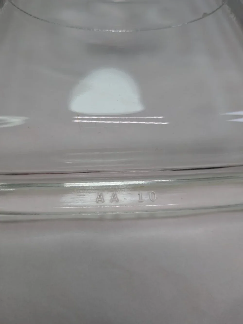 Vintage Clear Glass Rectangular Replacement Lid AA-10 Knob Handle 6.25